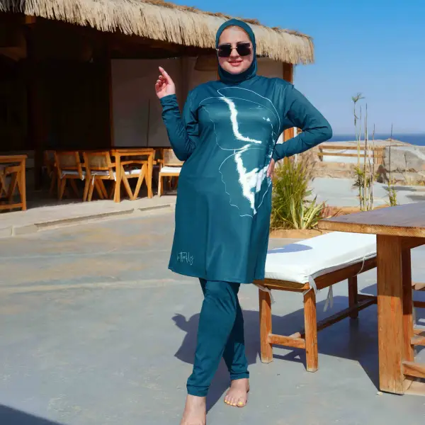 مايوه بوركيني حريمي مقاسات خاصه موديل BS17